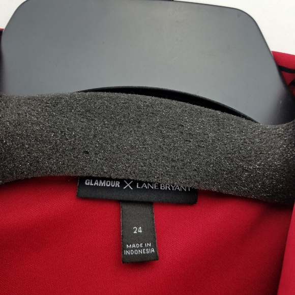 Glamour x Lane Bryant Red Striped Dress - Picture 3 of 5